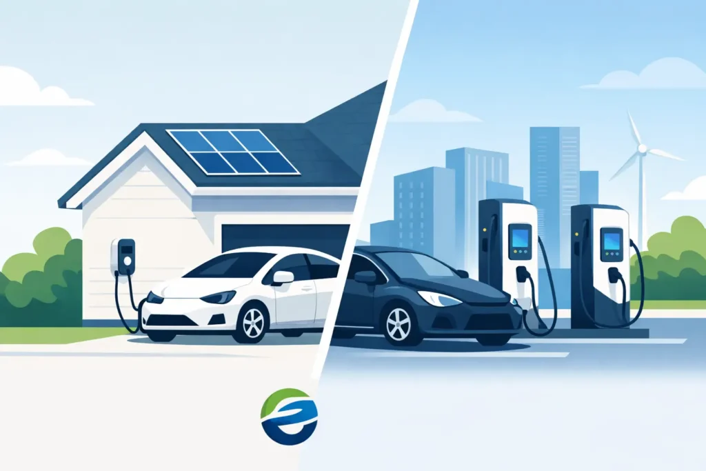 Cargador doméstico vs cargador comercial