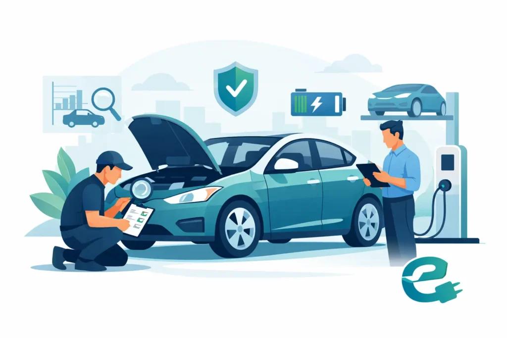 Inspección post venta de carro eléctrico usado