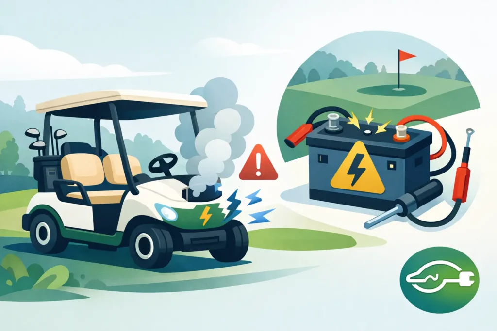 Problemas eléctricos en carro de golf
