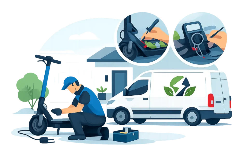 Reparación de scooter eléctrico a domicilio