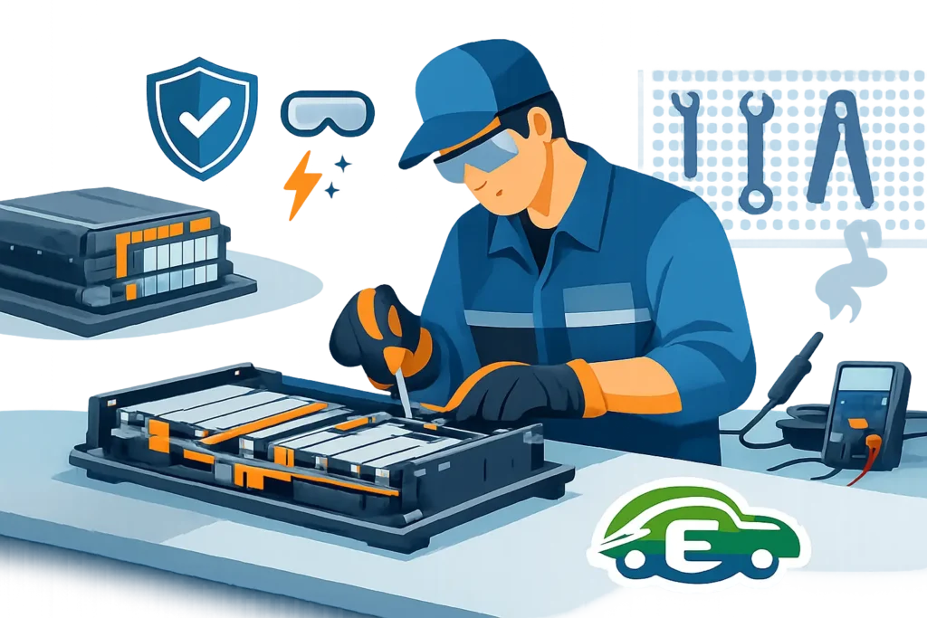 Cómo reparar un módulo de batería con seguridad